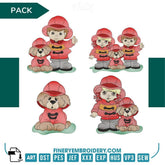 Firefighter Kids and Dog Embroidery Design Pack  | FineryEmbroidery - FineryEmbroidery